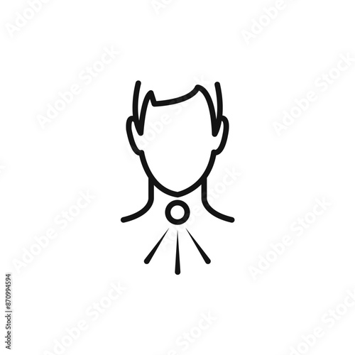 Sore throat icon vector set collection for web