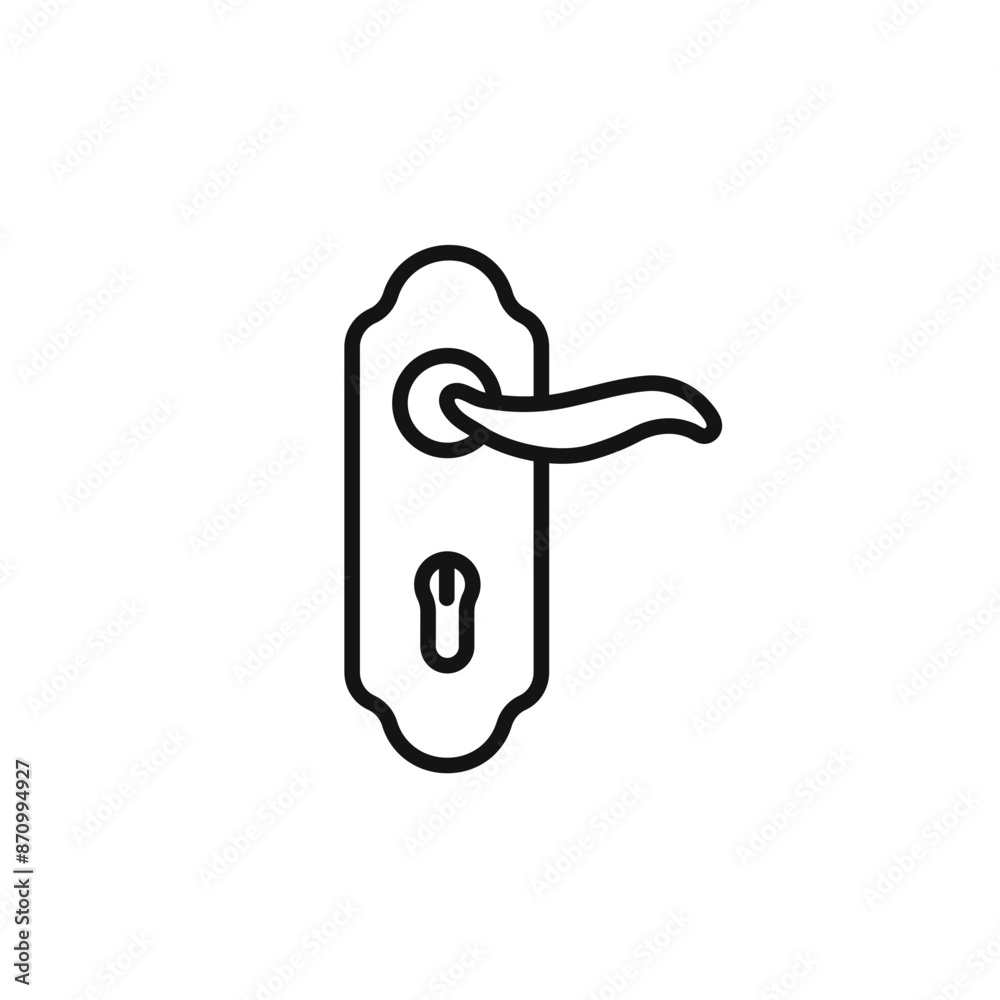 Door knob icon (2) vector set collection for web Door knob icon (2) vector set collection for web