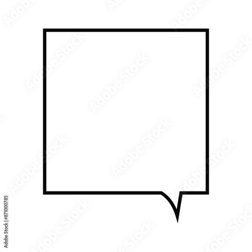 Stroke speech bubble icon. Black speech bubble, speech balloon, chat bubble line art vector icon for apps. Comic magazine bubble talk vector collection. Vector illustration.