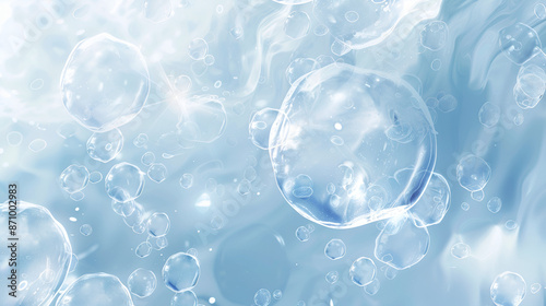 Clear Blue Methanol Bubbles