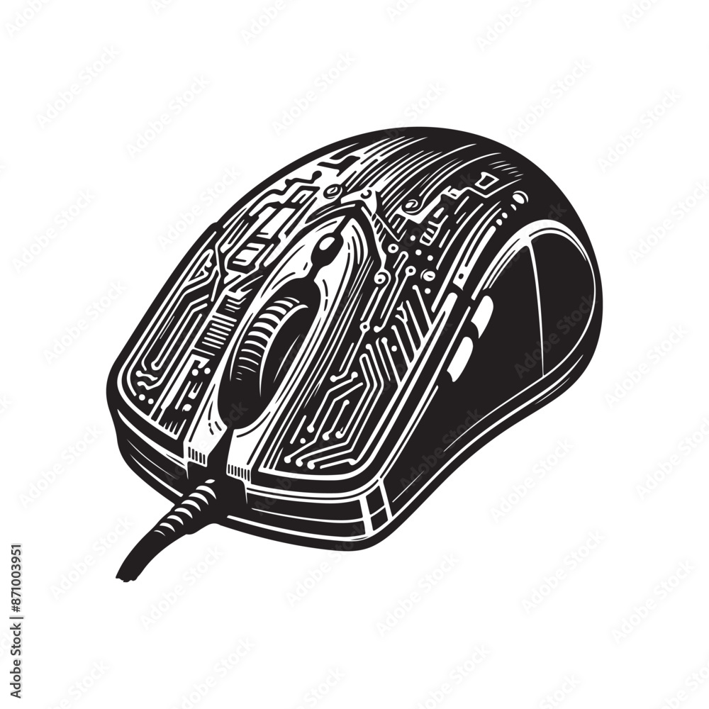 computer mouse silhouette Vector computer mouse silhouette Vector