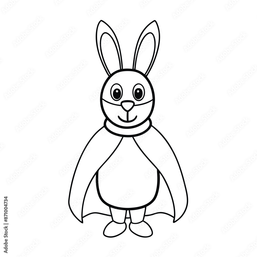 Obraz premium Easter bunny coloring page