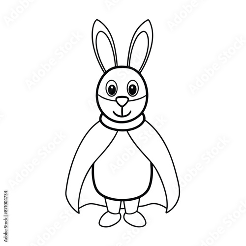 Easter bunny coloring page