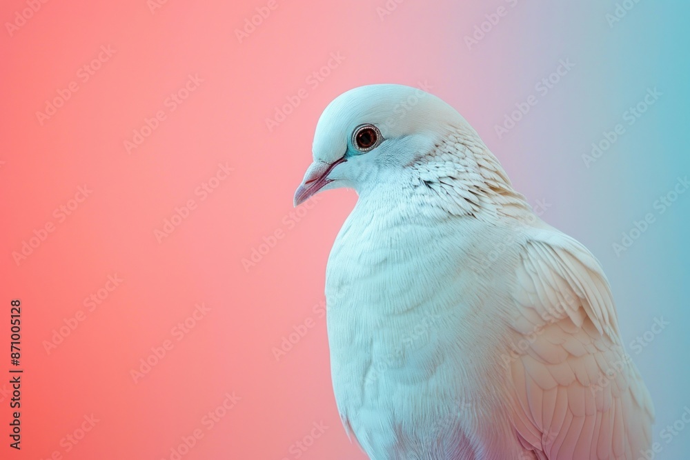 Dove, isolated on pastel background, stock photographic style Dove, isolated on pastel background, stock photographic style