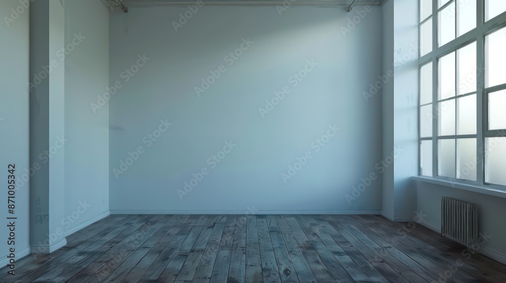 Fototapeta premium empty room with wall mockup copy space, interior, cozy concept design