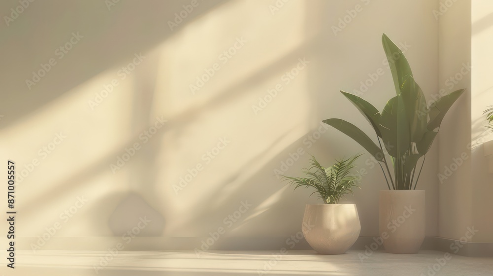empty room with wall mockup copy space, interior, cozy concept design