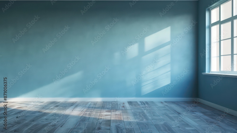 Fototapeta premium empty room with wall mockup copy space, interior, cozy concept design