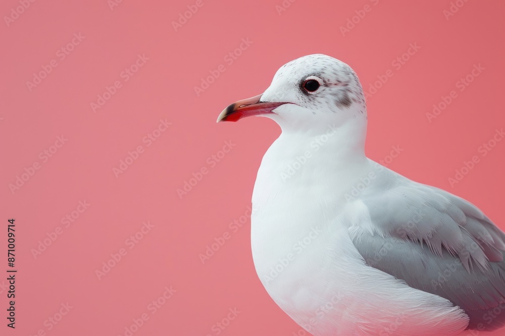 Gull, isolated on pastel background, stock photographic style Gull, isolated on pastel background, stock photographic style