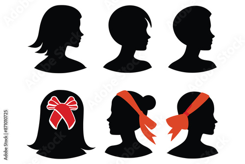 Leukemia awareness day vector elements illustration silhouette icon