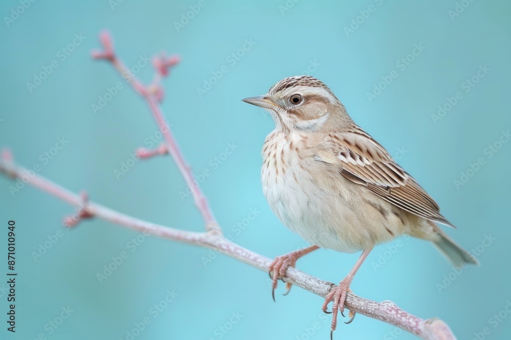 Lark, isolated on pastel background, stock photographic style Lark, isolated on pastel background, stock photographic style