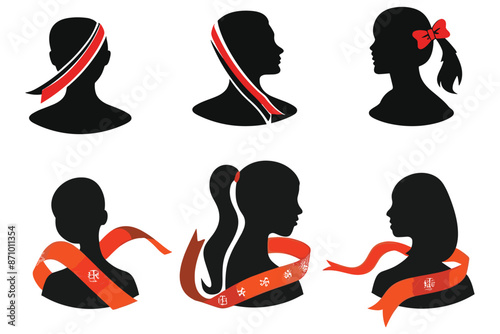 Leukemia awareness day vector elements illustration silhouette icon