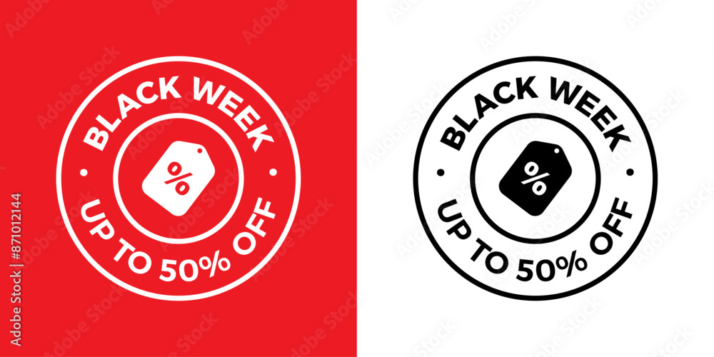 Black week sale stamp circle set. Up to 50% off Black week sale stamp circle set. Up to 50% off