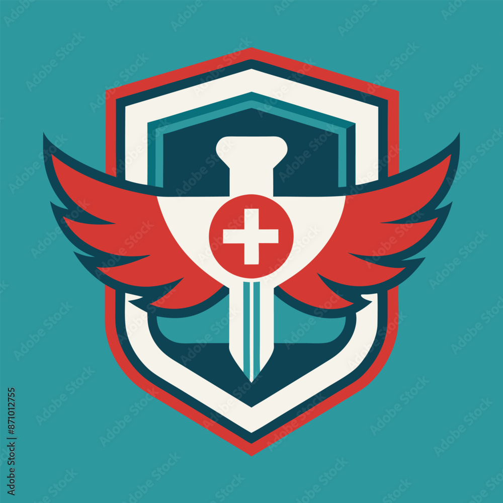 Medical Logo Illustration on solid background Medical Logo Illustration on solid background