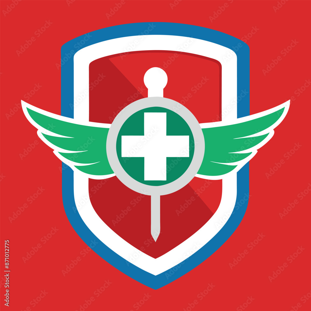 Medical Logo Illustration on solid background Medical Logo Illustration on solid background