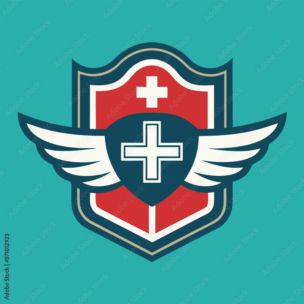 Medical Logo Illustration on solid background Medical Logo Illustration on solid background