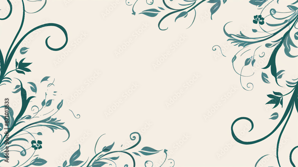 White Background Leaves Edge Template Design Wallpaper