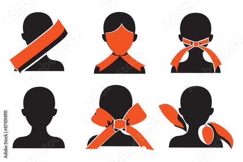 Leukemia awareness day vector elements illustration silhouette icon