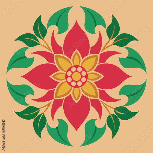 Attractive Floral Design for Wall and Furniture Accent Patterns