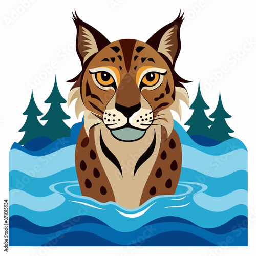 ai generated,bobcat, wildcat, feline, predator, wildlife, animal, nature, hunting, carnivore, North America, lynx, mammal, stealth, fur, paws, whiskers, agile, camouflage, solitary, habitat, nocturnal