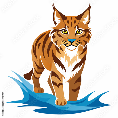 ai generated,bobcat, wildcat, feline, predator, wildlife, animal, nature, hunting, carnivore, North America, lynx, mammal, stealth, fur, paws, whiskers, agile, camouflage, solitary, habitat, nocturnal