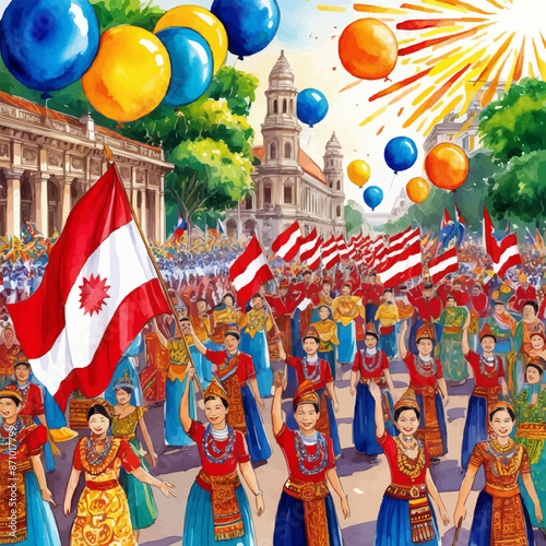 balloons on the street