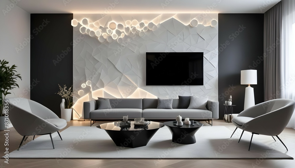 A high-definition image of a modern living room with futuristic furniture designs, dynamic colorful LED lighting, and a gradient wall backdrop. A high-definition image of a modern living room with futuristic furniture designs, dynamic colorful LED lighting, and a gradient wall backdrop.