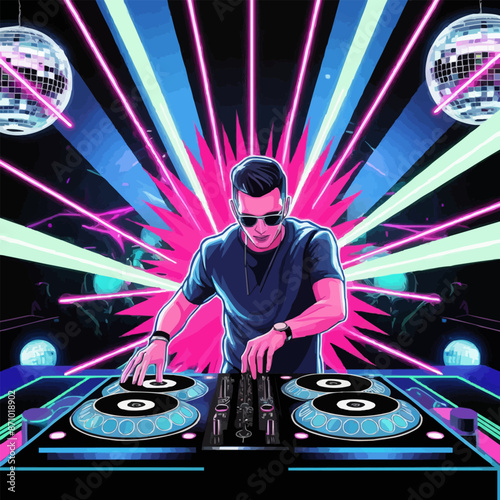 dj in the nightclub
