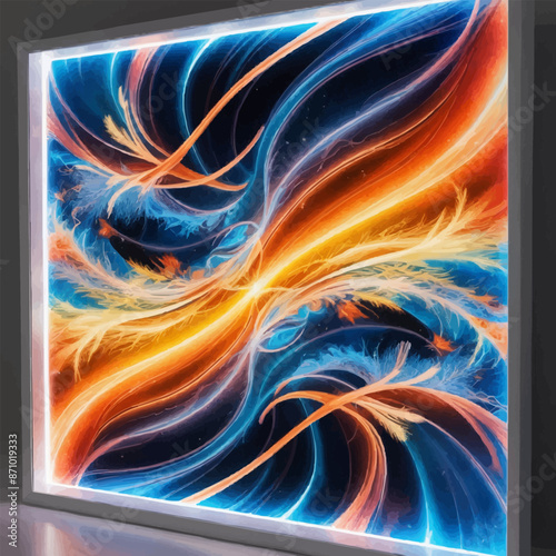 abstract background with fire