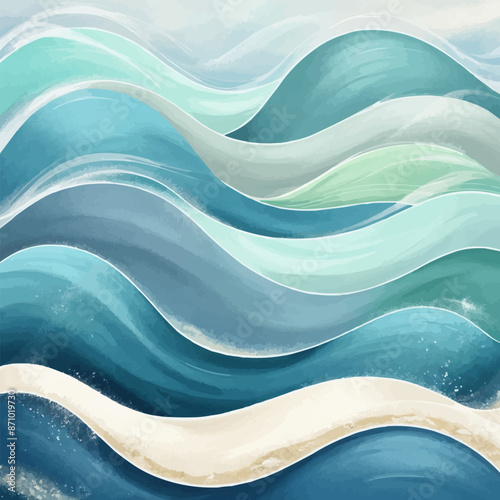 abstract blue wave background