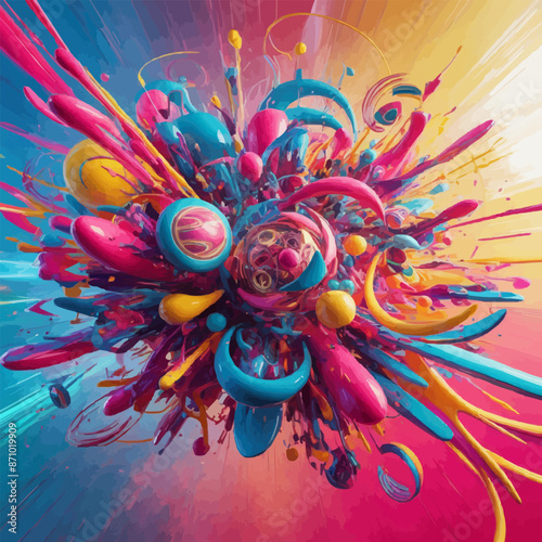 abstract background with flowers