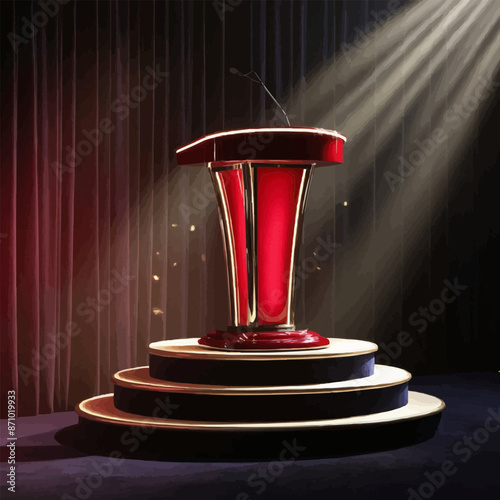 podium with pedestal