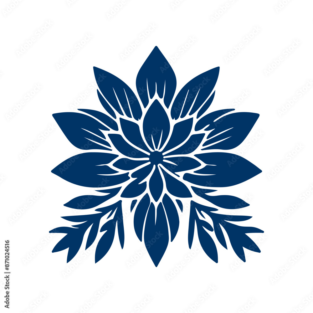 Fototapeta premium Creative Set of a vector flower outline design