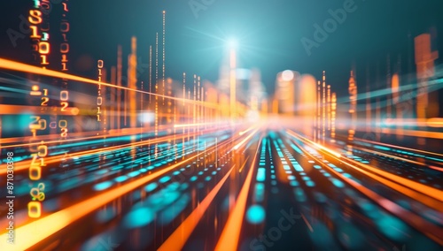 The image is abstract and has a futuristic feel to it by AI generated image