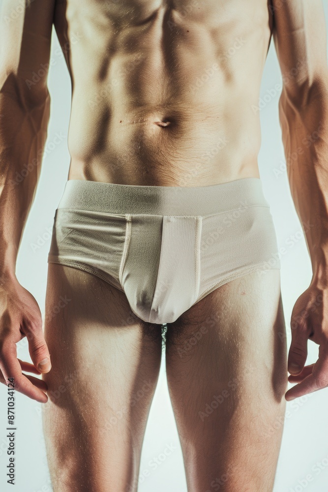 © Fotograf - Close-up of a man wearing brief underwear © Fotograf - Close-up of a man wearing brief underwear