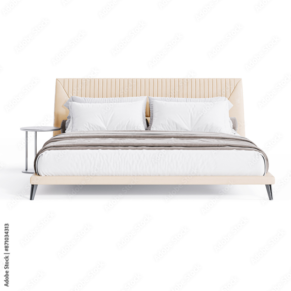 Modern Elegance: Bed for Stylish Living Spaces white background bedroom furniture architectural visualization interior shadow Amadeus 3d render Modern Elegance: Bed for Stylish Living Spaces white background bedroom furniture architectural visualization interior shadow Amadeus 3d render