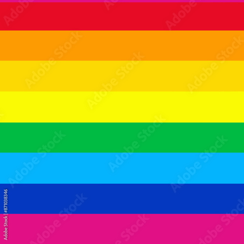 Seamless Vector Horizontal Rainbow Stripes Image Background