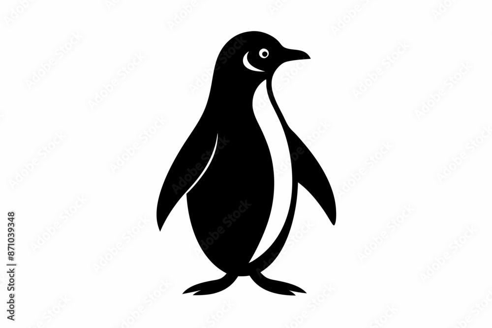 Naklejka premium penguin silhouette vector illustration, penguin vector icon