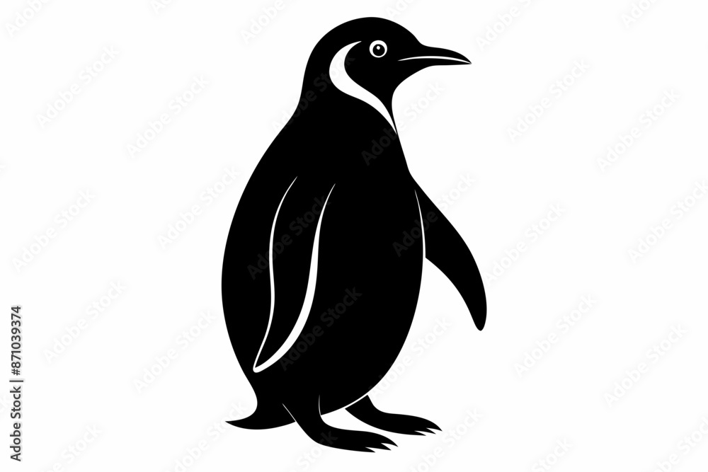 penguin silhouette vector illustration, penguin vector icon penguin silhouette vector illustration, penguin vector icon