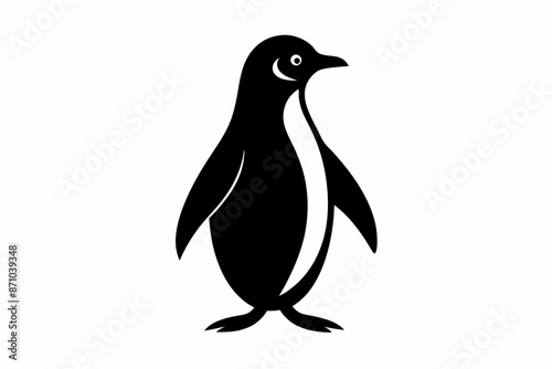 penguin silhouette vector illustration, penguin vector icon
