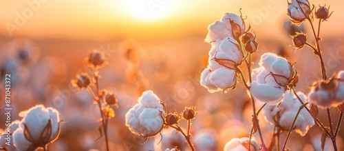 Cotton Field Sunset