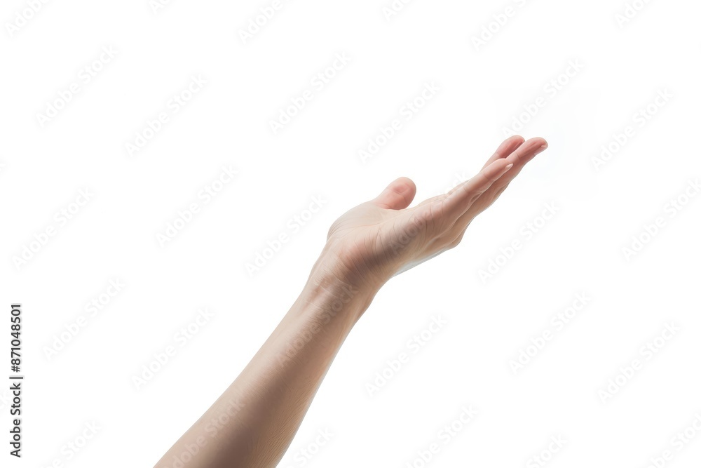 Open hand gesture - isolated on white Open hand gesture - isolated on white