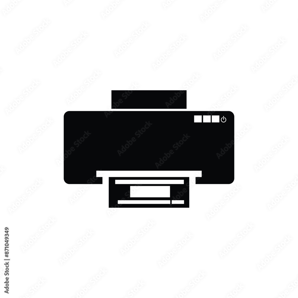 Print Icon object silhouette design template Print Icon object silhouette design template