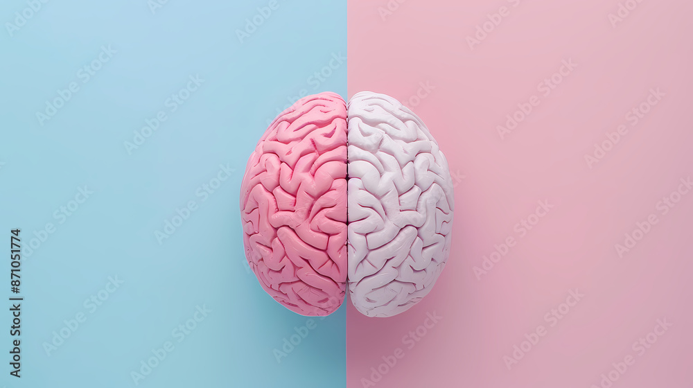 Top view of the brain