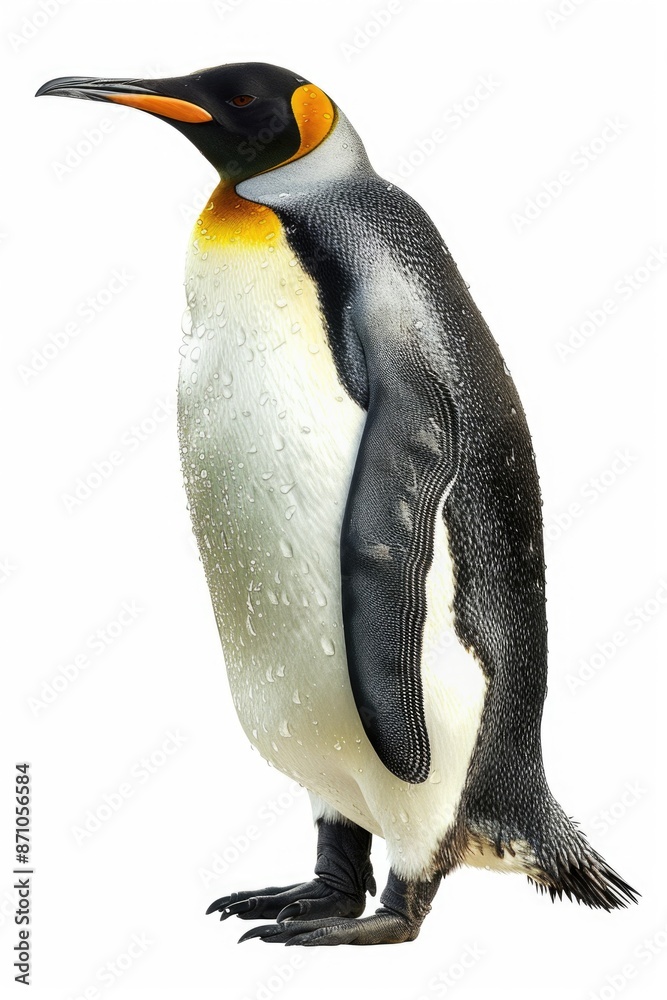 Fototapeta premium Penguin on white surface