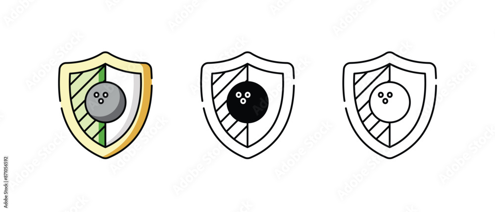 Bowling Club icons vector set stock illustration Bowling Club icons vector set stock illustration