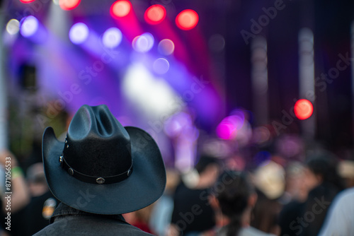 Man in Black Cowboy Hat at Huercasa Country Festival 2018