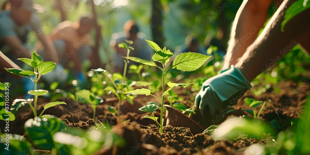 Obraz premium Gardeners Harvesting