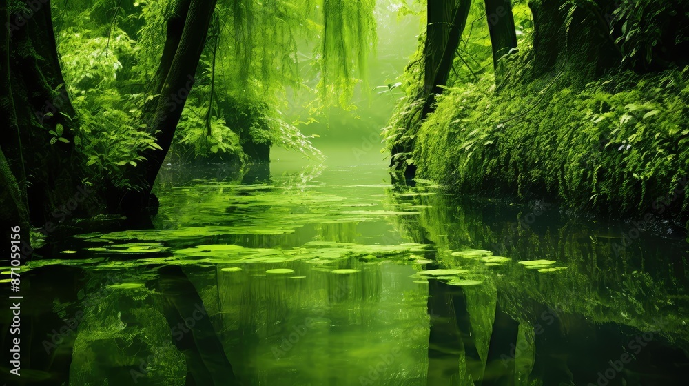 Obraz premium vibrant algae green