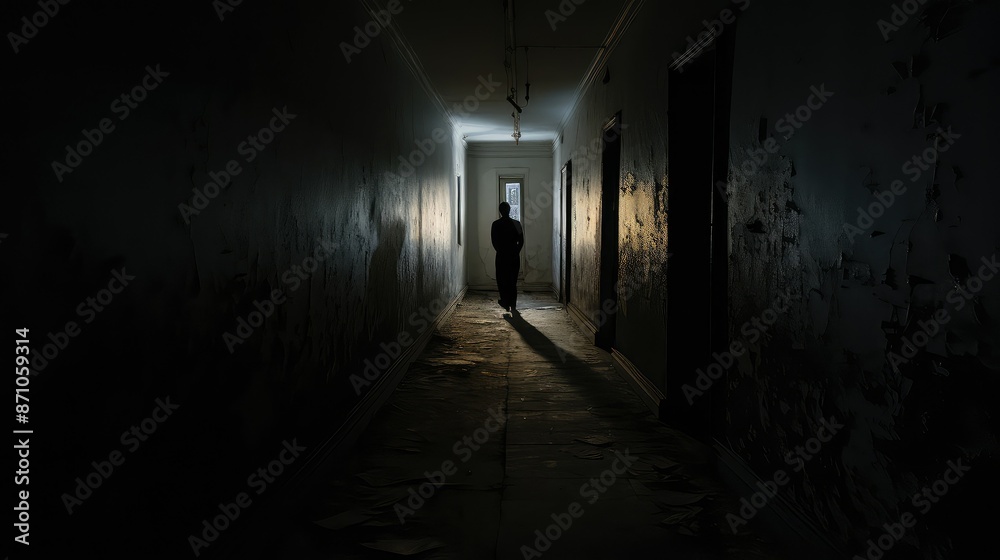 silhouette walking into darkness silhouette walking into darkness