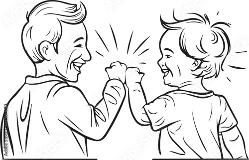 Father day r vector white and black template illustration